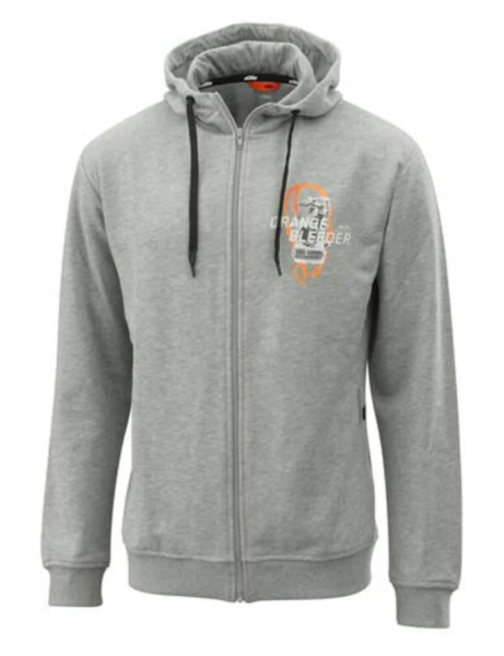 ORANGE FLUIDS ZIP HOODIE